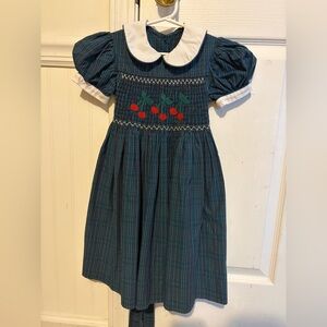 Vintage Cherries Smocked Dress